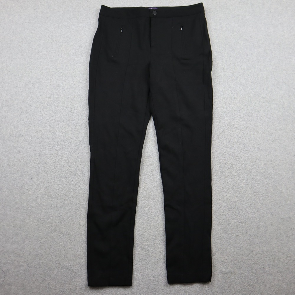NYDJ Legging Pants Womens 4P Petite Black Slim Lift Tuck Stretch Trousers
